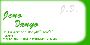 jeno danyo business card